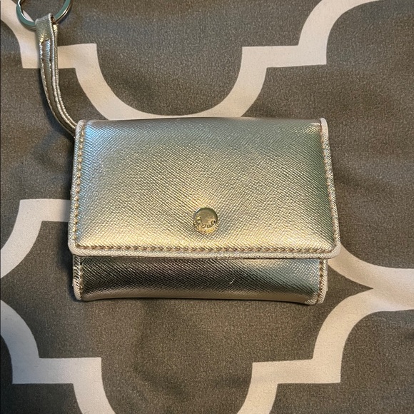 Dune gold wallet with key ring. Stylish gold wallet. - Picture 2 of 3